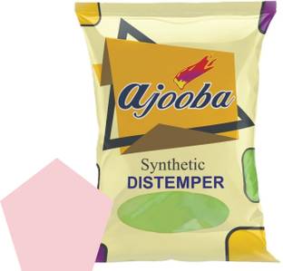 Ajooba Synthetic Distemper Smooth Matte Finish Applied on Interior Cement Plaster MERRIE PINK Distemper Wall Paint