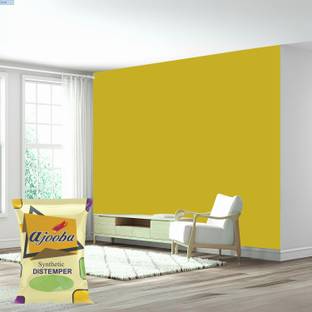 Ajooba Synthetic Distemper Smooth Matte Finish Applied on Interior Cement Plaster DAFFODIL Distemper Wall Paint