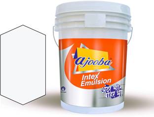 Ajooba Intex Premium Quality Emulsion Paint for Interior & Exterior| High Sheen| |Good Coverage|Anti Fading & Anti Algal|Low Dirt Pickup|UV Resistant|WHITE Emulsion Wall Paint