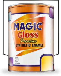 Magic Paints Synthetic Enamel Paint Fast Drying, Interior/Exterior Metal & Wood Surfaces Ultra White Enamel Wall Paint
