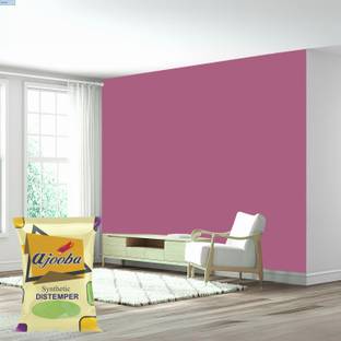 Ajooba Synthetic Distemper Smooth Matte Finish Applied on Interior Cement Plaster GULABI Distemper Wall Paint