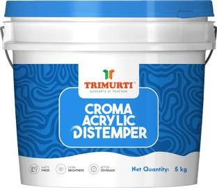 Trimurti 5 Kg Croma Acrylic Distemper White Distemper Wall Paint