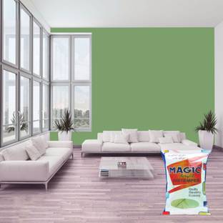 Magic Paints Acrylic Distemper Smooth Matte Finish Applied on Interior Cement Plaster ,Ceilings, Asbestos Sheets, Concrete as a Top Coat Finish PISTA Distemper Wall Paint