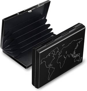 STORITE Men & Women Casual, Formal, Travel, Trendy Black Aluminium Card Holder