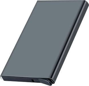 greencom Metal RFID Protected Pop Up Credit Debit Card Holder for Men Women-Black 7 Card Holder