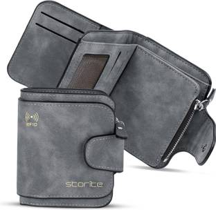 STORITE Men & Women Casual, Travel, Formal, Evening/Party, Trendy Grey Artificial Leather Wallet