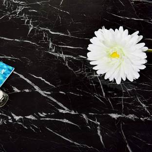 EVANSHIIIMPEX 200 cm Black Glossy Marble Self Adhesive Wallpaper 60 x 200 cm_s74 Self Adhesive Sticker