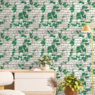 doodad Vinyl Floral & Botanical Green Wallpaper