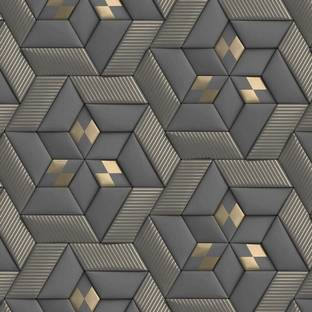 FOKRIM Vinyl Decorative Grey Wallpaper