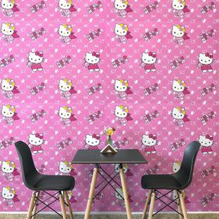 Wallmonks 300 cm Hello Kitty Self Adhesive Sticker