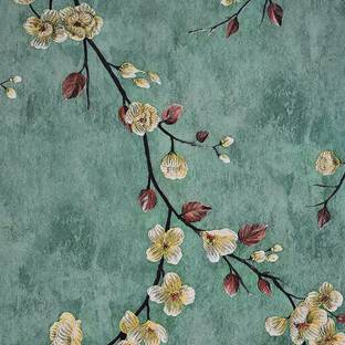 RosaStella Vinyl Floral & Botanical Multicolor Wallpaper