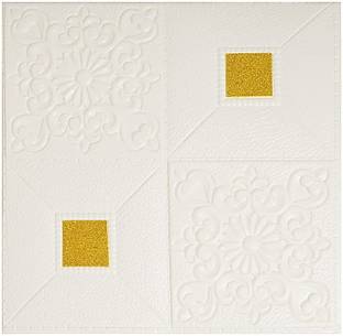 TINSUHG 70 cm Golden Cart Ceiling Wallpaper 3D Foam Wallpaper Sticker Panels Self Adhesive Sticker