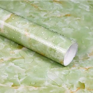 HD PRINT HOUSE Contact Paper Green Marble Countertop Adhesive Wallpaper 200 x 60 cm