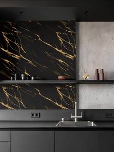 Peijinsart Vinyl Decorative Black, Gold Wallpaper