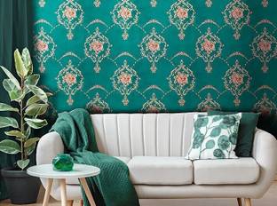 SV collections Decorative Green, Multicolor Wallpaper