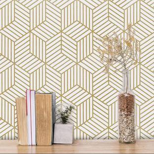 Barebeauty Vinyl Floral & Botanical Gold Wallpaper