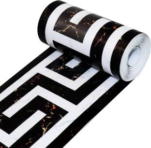 HomeFast Vinyl Decorative Black, White Wallpaper