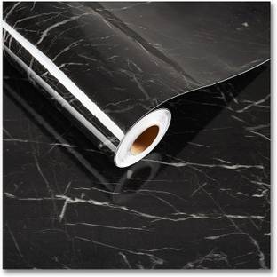 Amar Enterprise Black marble wallpaper sticker for Decoration(200 x 60 cm)(13 sq ft)