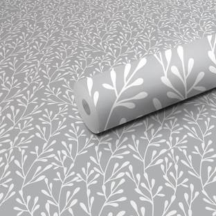 DecorWear 300 cm wallpaper for wall -GreyKaliya- Wall stickers in home decor bedroom Self Adhesive Sticker