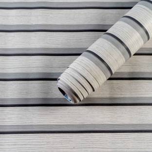 Wallmonks 300 cm Grey Striped Wallsticker for Walls | 45cm x 300cm-Covers 14.5 sq.ft Self Adhesive Sticker