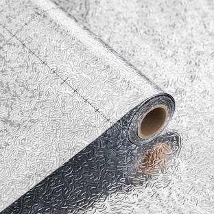 HGC 1200 cm Silver foil Wallpaper 200*60CM Self Adhesive Sticker