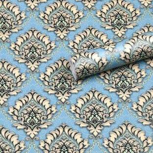 SV collections Vinyl Decorative Blue Wallpaper