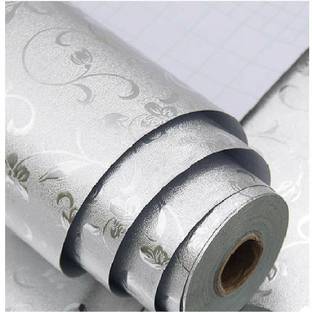 Amezia Silver Foil Kitchen Sticker Waterproof Kitchen Wall Sticker, 200 x 60 cm