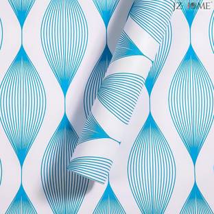 Floppy Paper Classics Blue, White Wallpaper