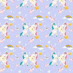 PrintCrown Vinyl Animation & Cartoons Purple Wallpaper