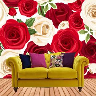 HD PRINT HOUSE Vinyl Floral & Botanical Multicolor Wallpaper