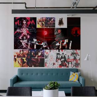 Animebhai Itachi Anime poster| Wall decor| set of 15 pieces| Self Adhesive Pack of 15
