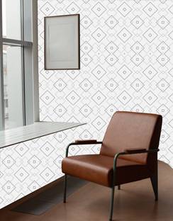 KP PRINTZ Vinyl Decorative White Wallpaper