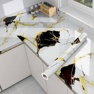 ZORZOP Vinyl Decorative White, Black, Gold Wallpaper