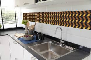 infinity interiors Decorative Gold, Black Wallpaper