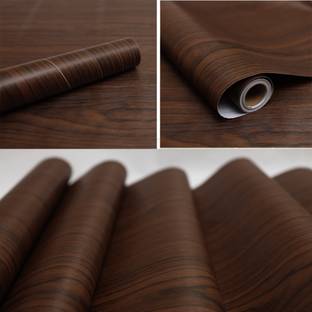 iidam Vinyl Decorative Brown Wallpaper