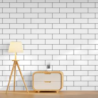 Wallmonks 100 cm Brick Self Adhesive Sticker