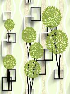 SV collections Vinyl Decorative Green Wallpaper