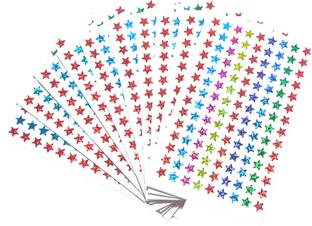 OWINAS 1 cm 1260 STARS Sticker kid's and teacher's classroom smiley face reward stickers Self Adhesive Sticker