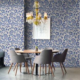 Wallmonks 1000 cm Floral Self Adhesive Sticker