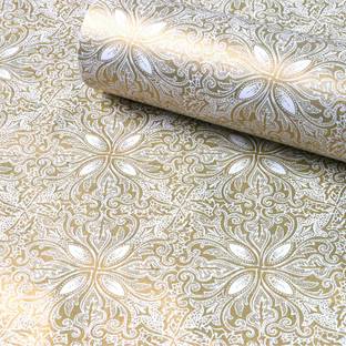 HOMEMATES Vinyl Floral & Botanical Gold Wallpaper