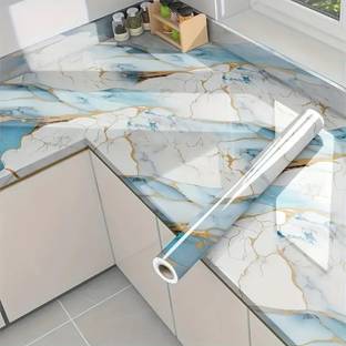GKN 200 cm Waterproof Self Adhesive Aluminum Foil Kitchen Wall Desk Removable Stickers Self Adhesive Sticker