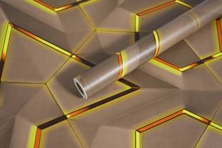 LUXURA CREATIONS Vinyl Decorative Brown Wallpaper