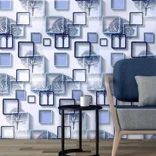 WallBerry Vinyl, Paper Abstract Multicolor Wallpaper