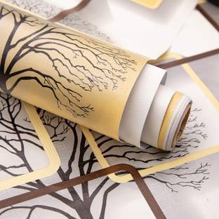 Wollzo Decorative Yellow Wallpaper