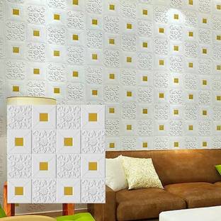 Nasmodo Decorative White, Gold Wallpaper