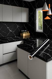 Floppy Vinyl Decorative Black Wallpaper