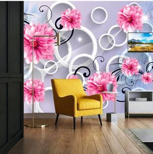 HD PRINT HOUSE Floral & Botanical Purple Wallpaper