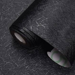 Veki Vinyl Decorative Black Wallpaper