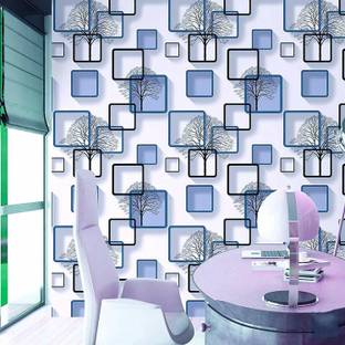 LAAYO Decorative Blue Wallpaper