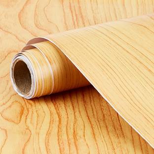RUSHABH ENTERPRISE 200 cm Pine Wood Texture Look Self Adhesive Wallpaper Just Peal & Apply(60*200 CM) Self Adhesive Sticker